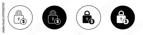 Fixed price icons vectors for web designs.