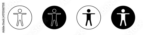 Fitness exercise icons vectors for web designs.