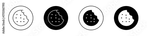 Cookie icons vectors for web designs.