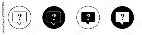 Comment question icons vectors for web designs.