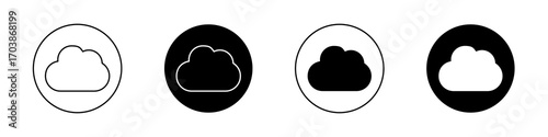 Cloud icons vectors for web designs.