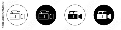 Camcorder icons vectors for web designs.