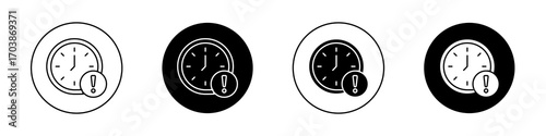 Alarm exclamation icons vectors for web designs.