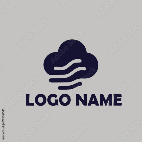 SaaS platforms product logo simple flat vector illustration Icon