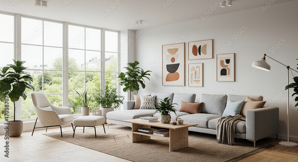 Fototapeta premium modern living room interior