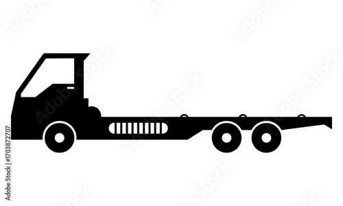 towing truck vector silhouette