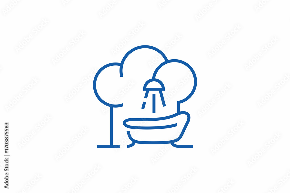 Fototapeta premium Bathroom Logo 