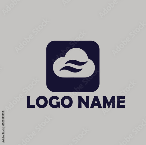 SaaS platforms product logo simple flat vector illustration Icon