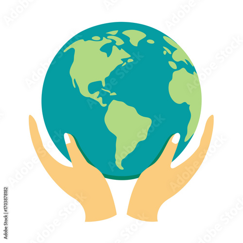 Hands holding the planet earth