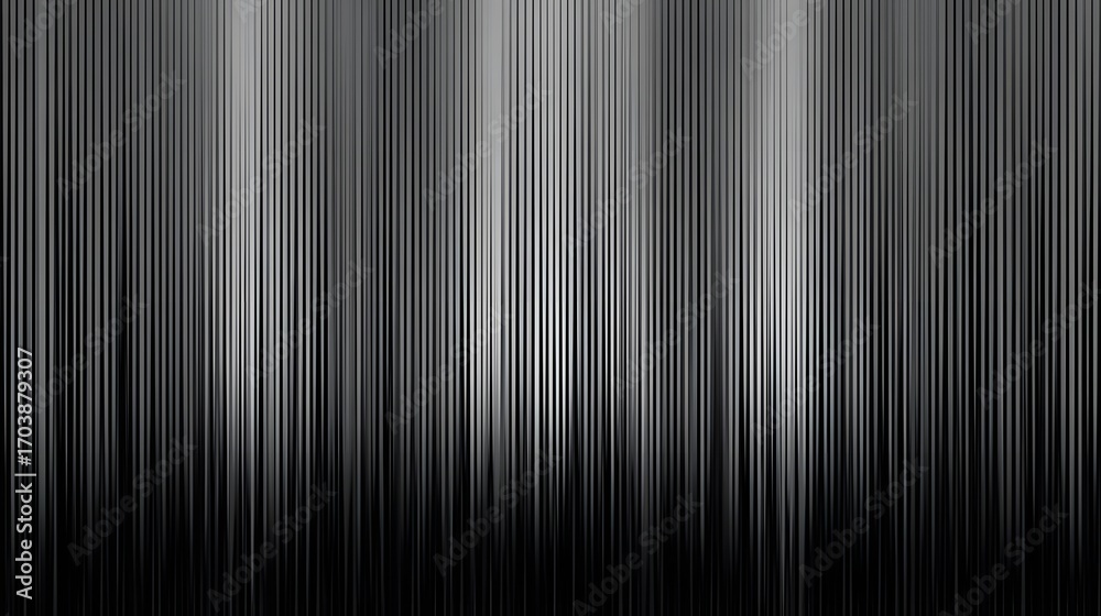 Obraz premium Abstract vertical lines with a metallic gradient effect black and white background.