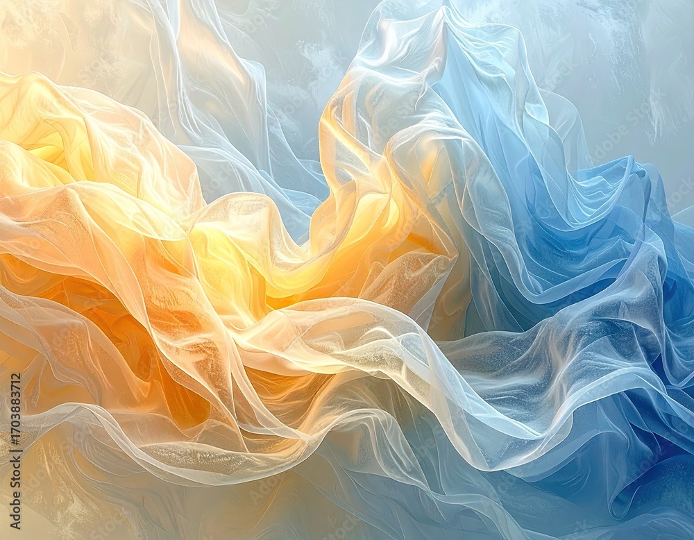 Obraz premium Abstract Gradient Mesh with Dynamic Light and Shadow