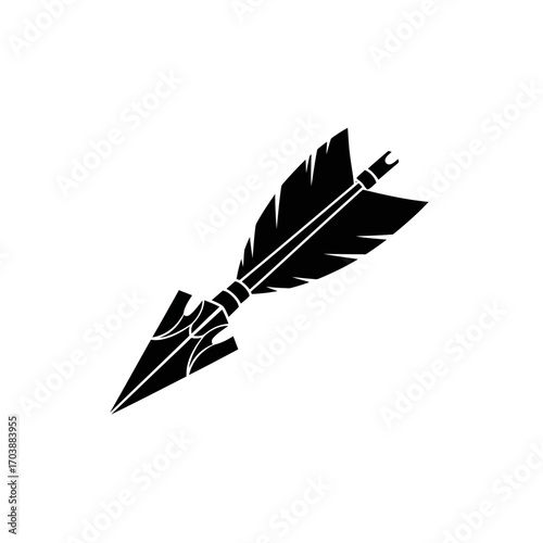 black and white feather
