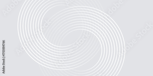 Abstract white glowing geometric lines on gray background illustration.