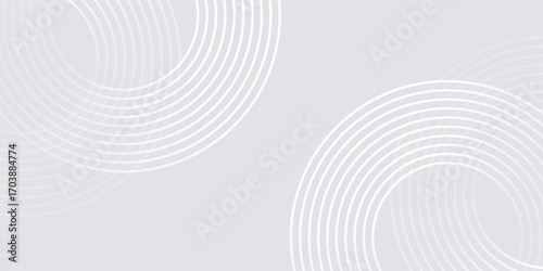 Abstract white glowing geometric lines on gray background illustration. Eps 10