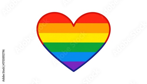 Free Download A rainbow heart graphic - GFXLoad