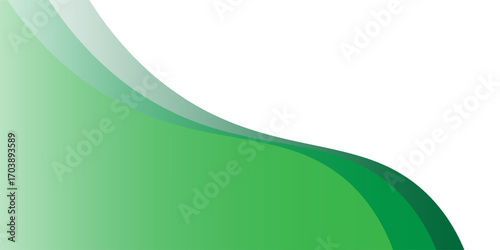 gren gradient background with smooth, flowing wave design. The background is light blue transitioning to darker blue, creating a calming effect. Minimal abstract wavy gradient vector background