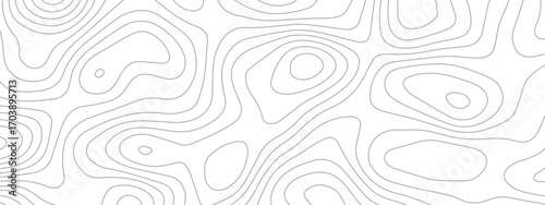 Topographic contours map background. geography map grid abstract backdrop. white wave paper curved reliefs design. seamless pattern with flowing wavy lines.