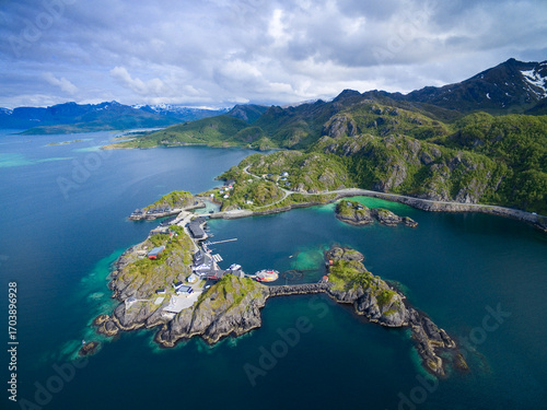 Aerial view of Senja island...