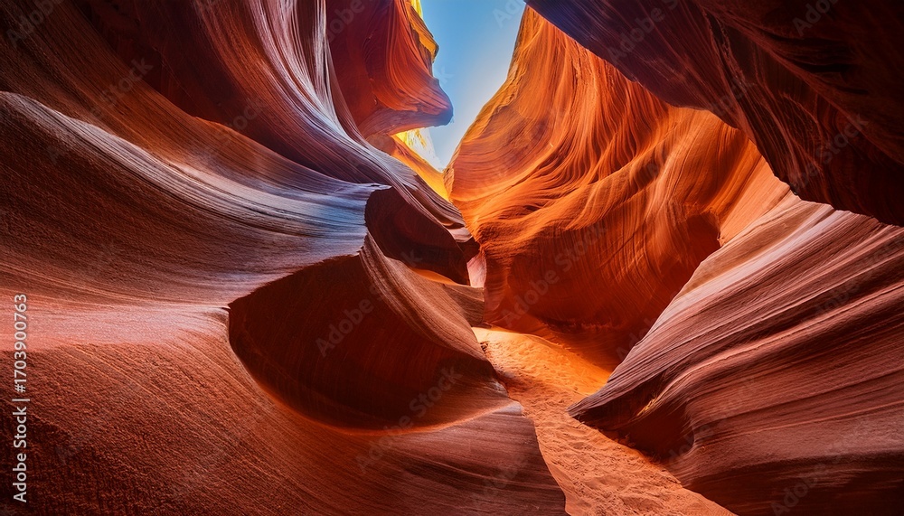 Obraz premium Dramatic Antelope Canyon Sandstone Curves Abstract Art