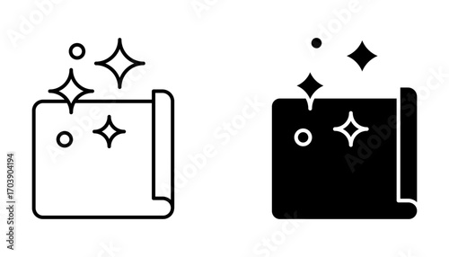 clean surface Icon set .Symbol isolated white background. vector illustration. color editable.