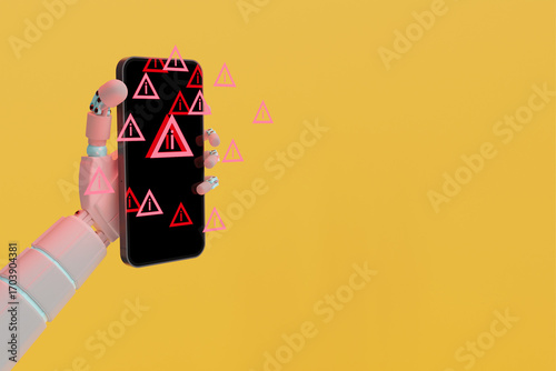 The image shows an AI robotic arm that helps detect abnormalities and alert the system.