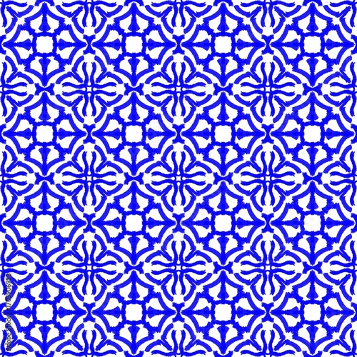 Intricate Abstract Pattern in Blue and White for Creative Spaces