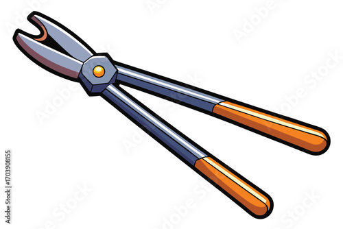 Colorful Illustration of Groove Joint Pliers A Versatile Tool for Gripping and Turning Objects With Ribbed Handles