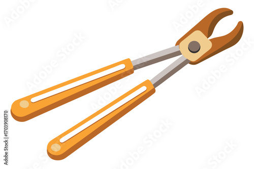 Colorful Illustration of Groove Joint Pliers A Versatile Tool for Gripping and Turning Objects With Ribbed Handles