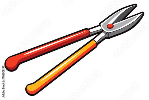 Colorful Illustration of Groove Joint Pliers A Versatile Tool for Gripping and Turning Objects With Ribbed Handles