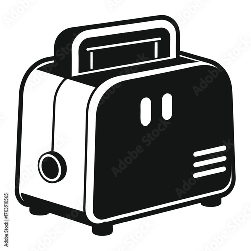 Detailed Line Art Toaster Illustration Kitchen Appliance Simplicity in Design Capturing the Essence of a Classic Breakfast Essential