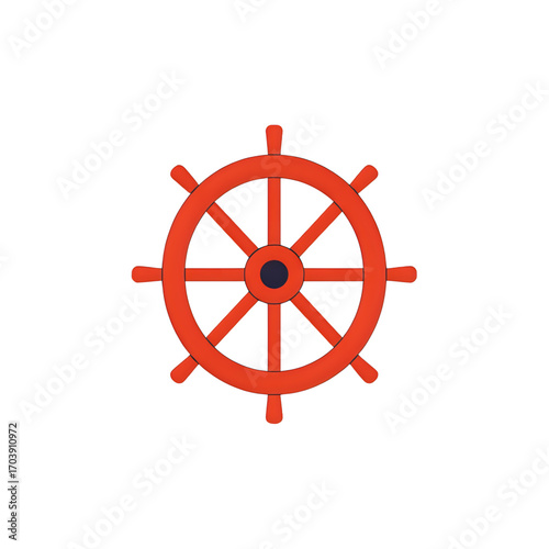 steering wheel isolated on white background