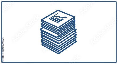 Data analysis and financial reporting documents stack