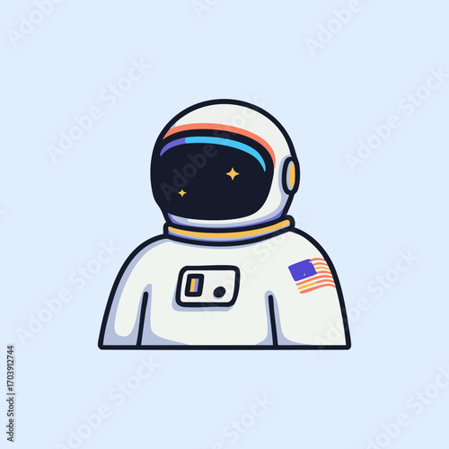 Cute Space Astronaut Cartoon Vector