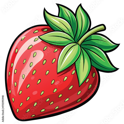 Vibrant and Luscious Strawberry Arrangement A Tempting Still Life of Nature's Candy and Green Leaves Promising Deliciousness and Freshness