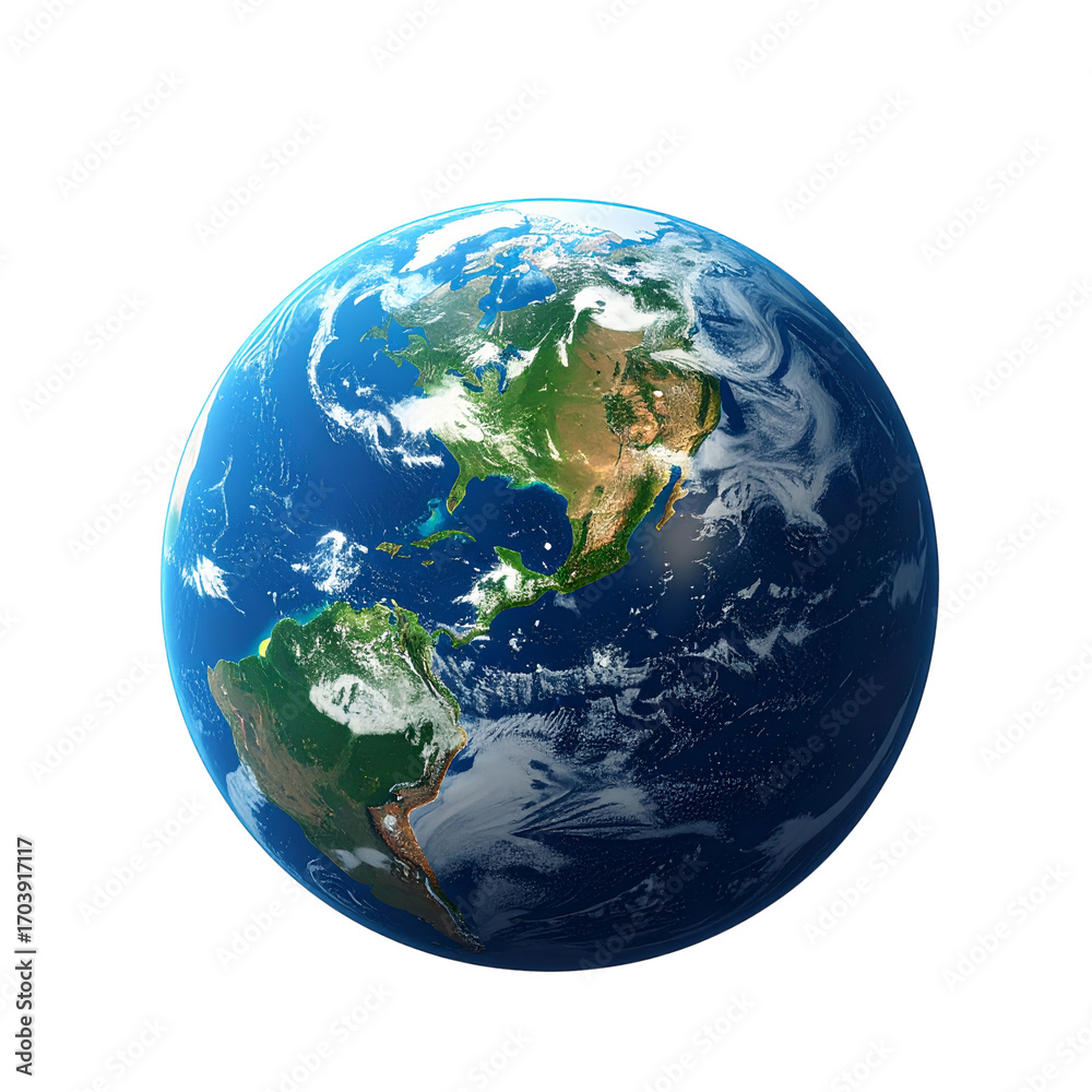 Fototapeta premium Untitled design - Realistic earth planet isolated image