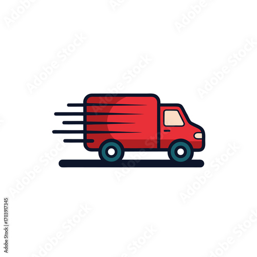 Fast Delivery Truck Vector Icon