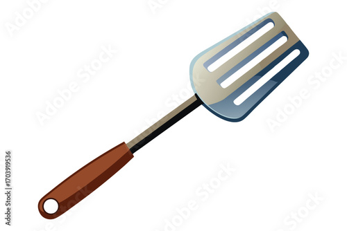 Sleek Silhouette of a Kitchen Spatula Utensil for Cooking and Food Preparation