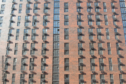brick wall of an apartment building, Brooklyn style