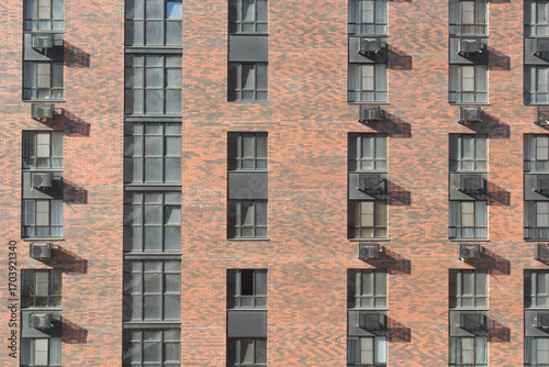 brick wall of an apartment building, Brooklyn style