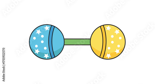 Vector of Colorful Baby Rattle