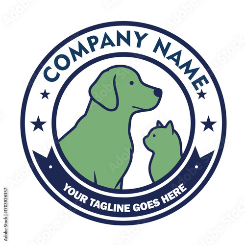 Animal Clinic Vector Logo Template. This logo could be use as logo of pet shop, pet clinic, or other