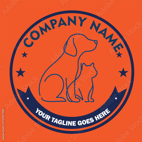 Animal Clinic Vector Logo Template. This logo could be use as logo of pet shop, pet clinic, or other