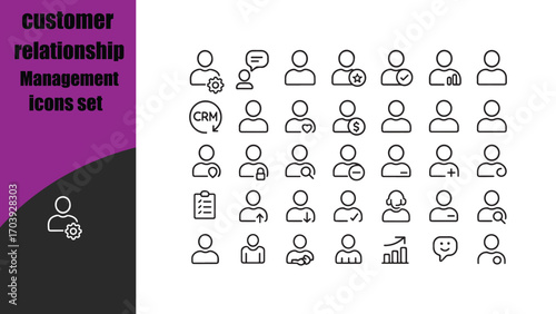 customer relationship Management icons 