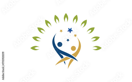 Adoption care community network and social logo design v3.165