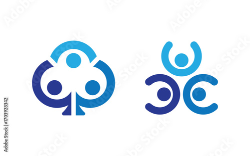 Adoption care community network and social logo design v3.167