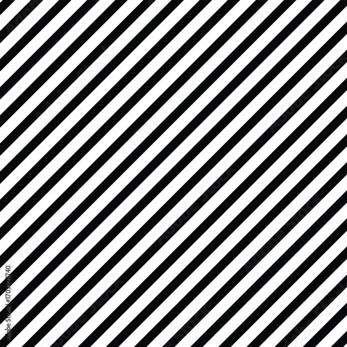 Monochrome slanted line pattern vector, tiling diagonal stripes texture background.