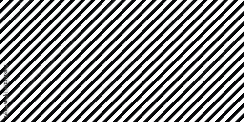 Seamless black and white diagonal stripes pattern vector, abstract geometric background texture.