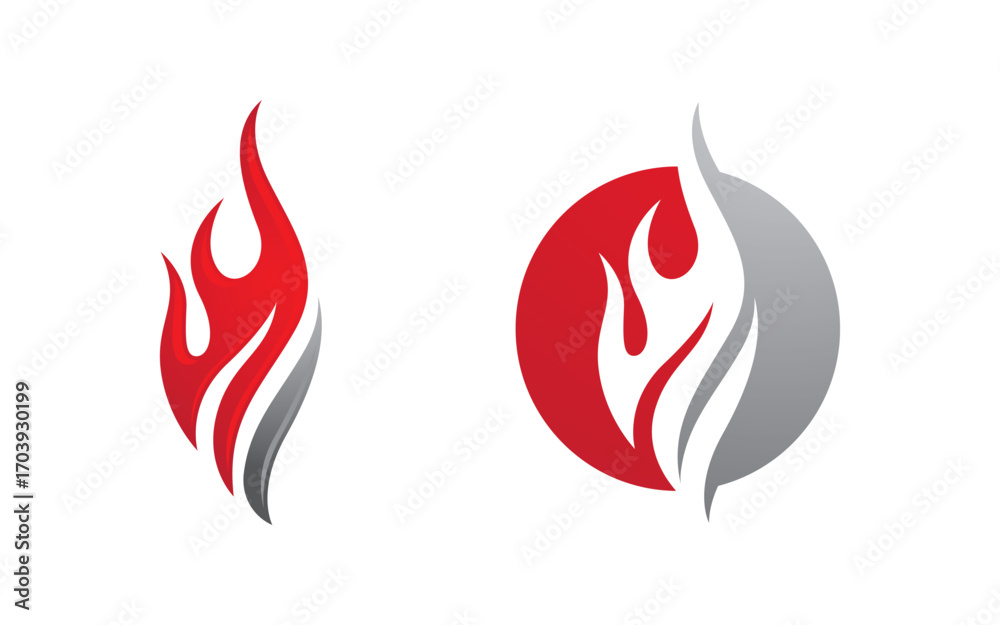 Flames Smoke Logo icon illustration vector design template v3.55 Flames Smoke Logo icon illustration vector design template v3.55