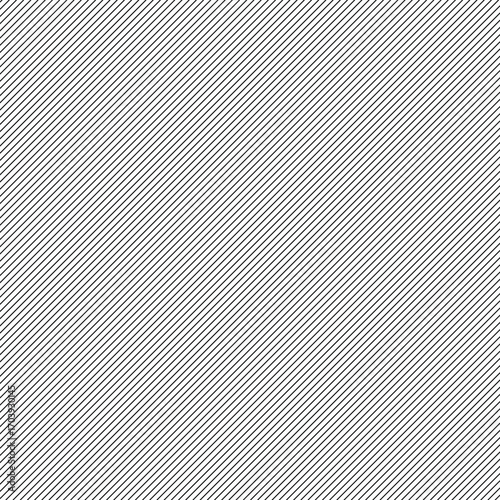 Seamless thin diagonal slash line pattern vector, abstract black and white stripes texture geometric background.