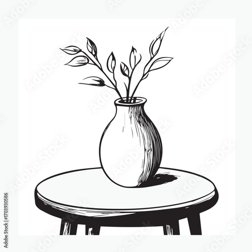 flower vase on the table